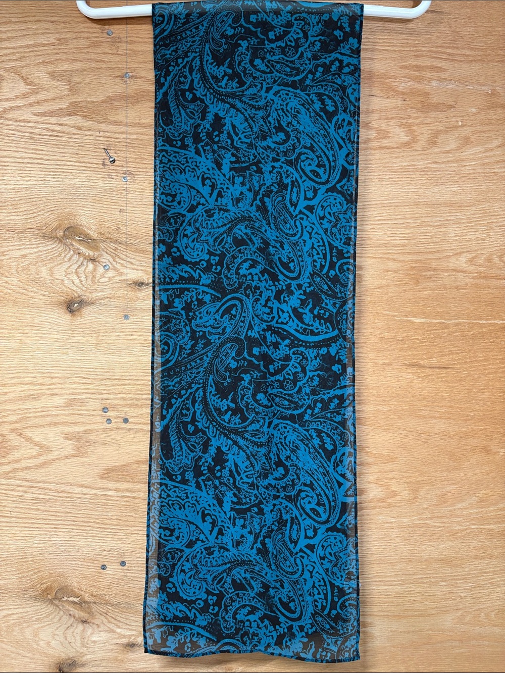 Blue and Black Paisley Scarf